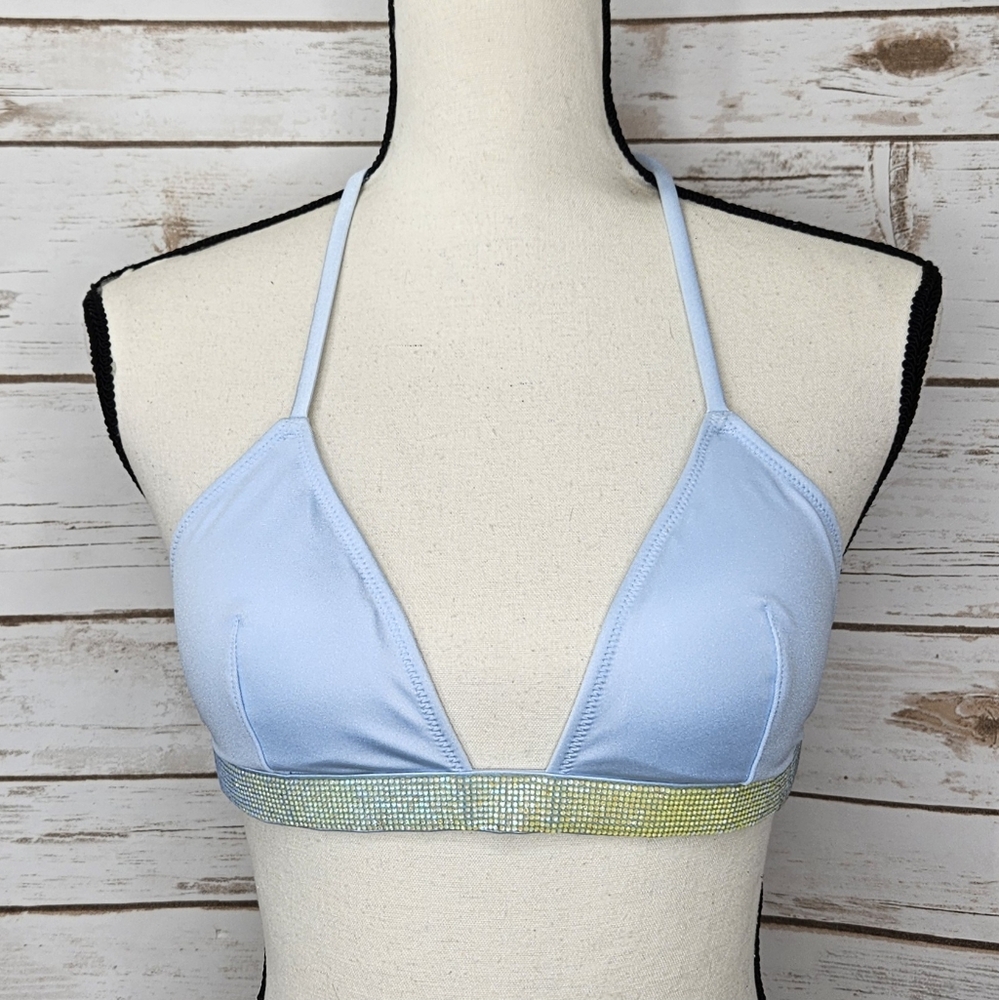 Victoria's Secret Shine Strap Triangle Bikini Top Size Medium
